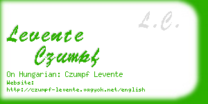 levente czumpf business card